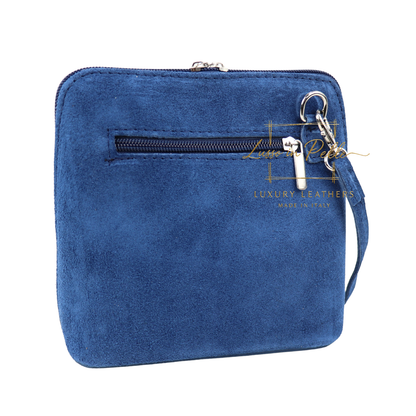 Ella Small Square Suede Crossbody Bag with Detachable Straps