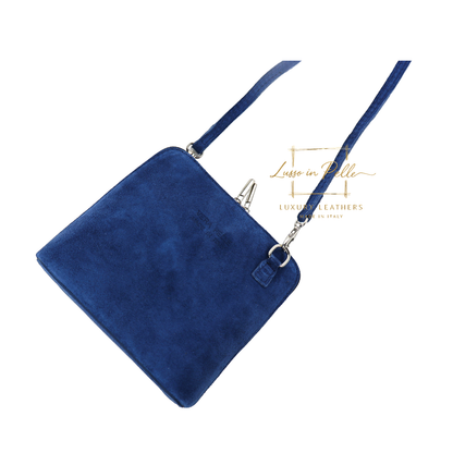 Ella Small Square Suede Crossbody Bag with Detachable Straps