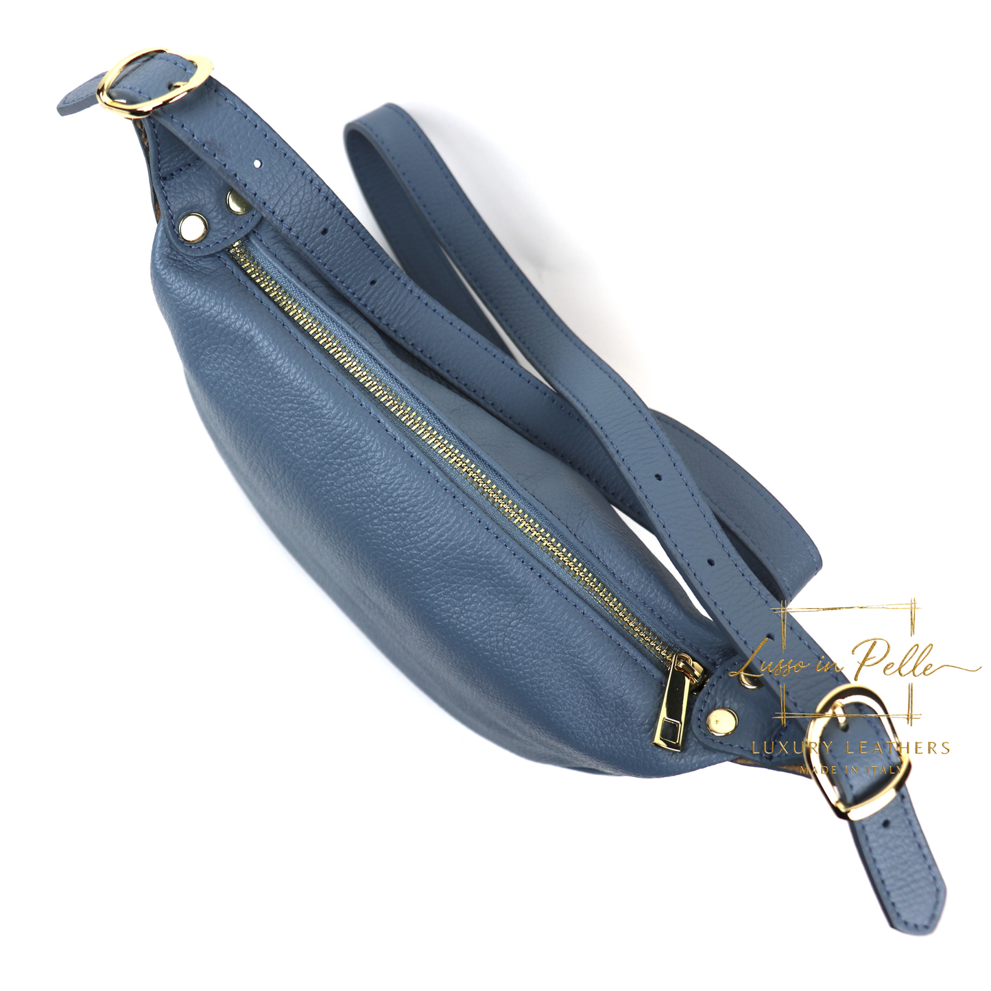 Half Moon Leather Crossbody Bag