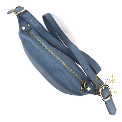 Half Moon Leather Crossbody Bag