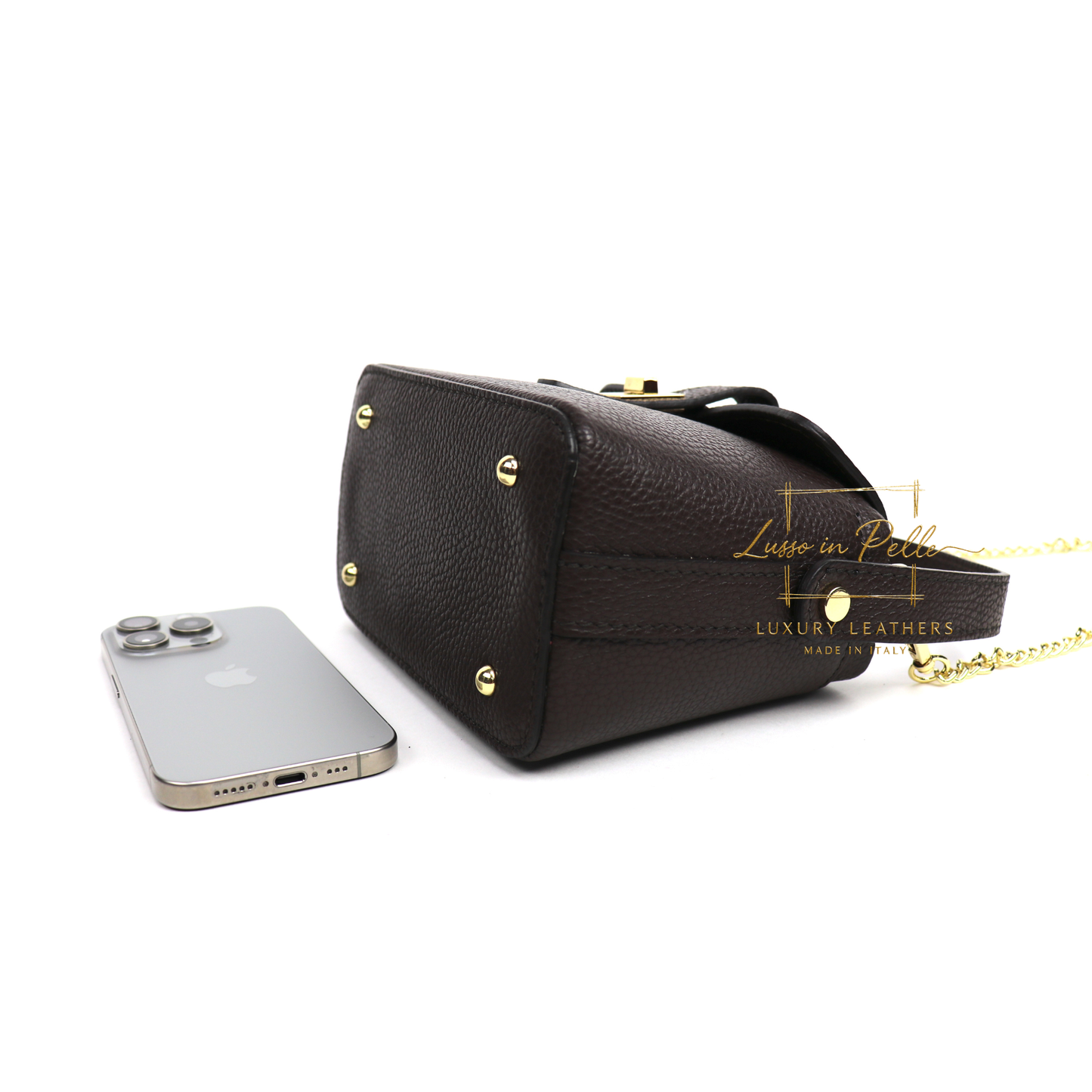 Small Top Handle Crossbody Bag – Genuine Italian Leather