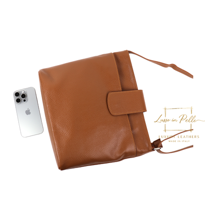 Italian Leather Shoulder/Crossbody Bag with Adjustable Straps