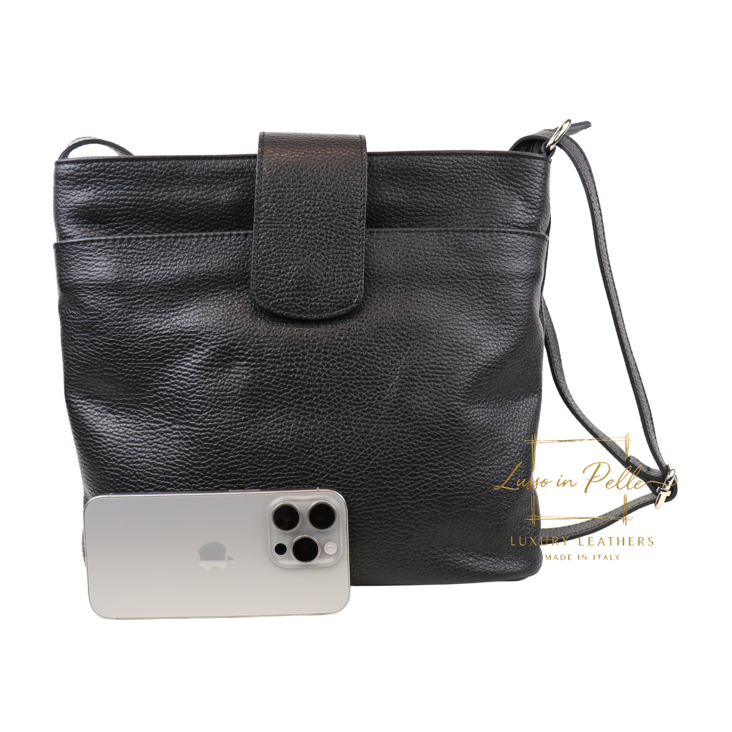 Italian Leather Shoulder/Crossbody Bag with Adjustable Straps