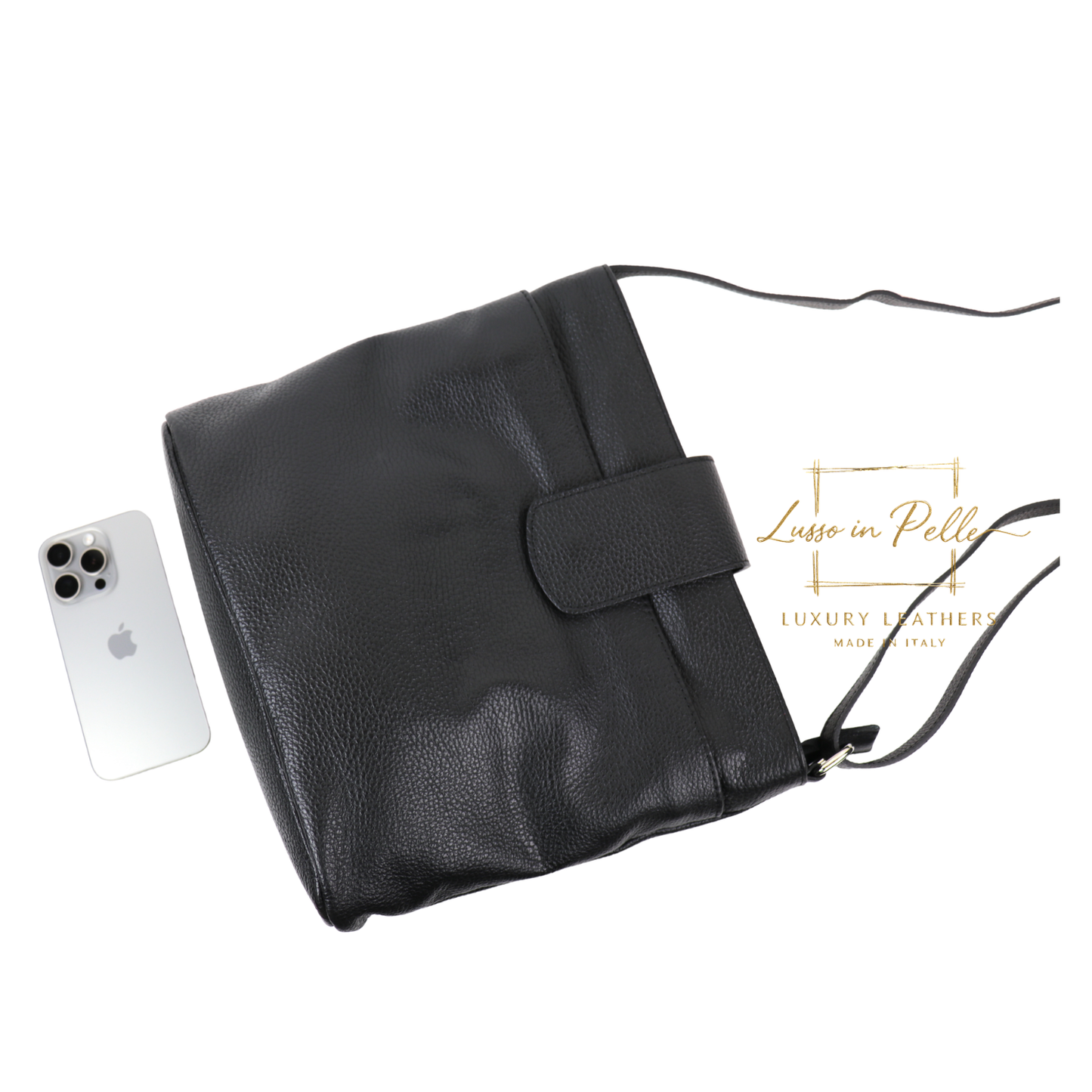 Italian Leather Shoulder/Crossbody Bag with Adjustable Straps