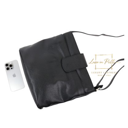 Italian Leather Shoulder/Crossbody Bag with Adjustable Straps