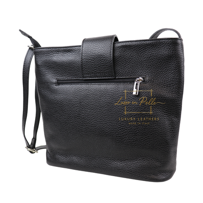 Italian Leather Shoulder/Crossbody Bag with Adjustable Straps