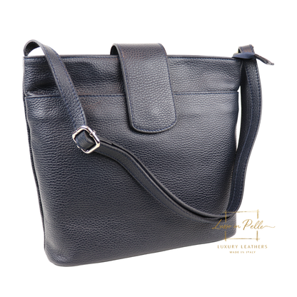 Italian Leather Shoulder/Crossbody Bag with Adjustable Straps