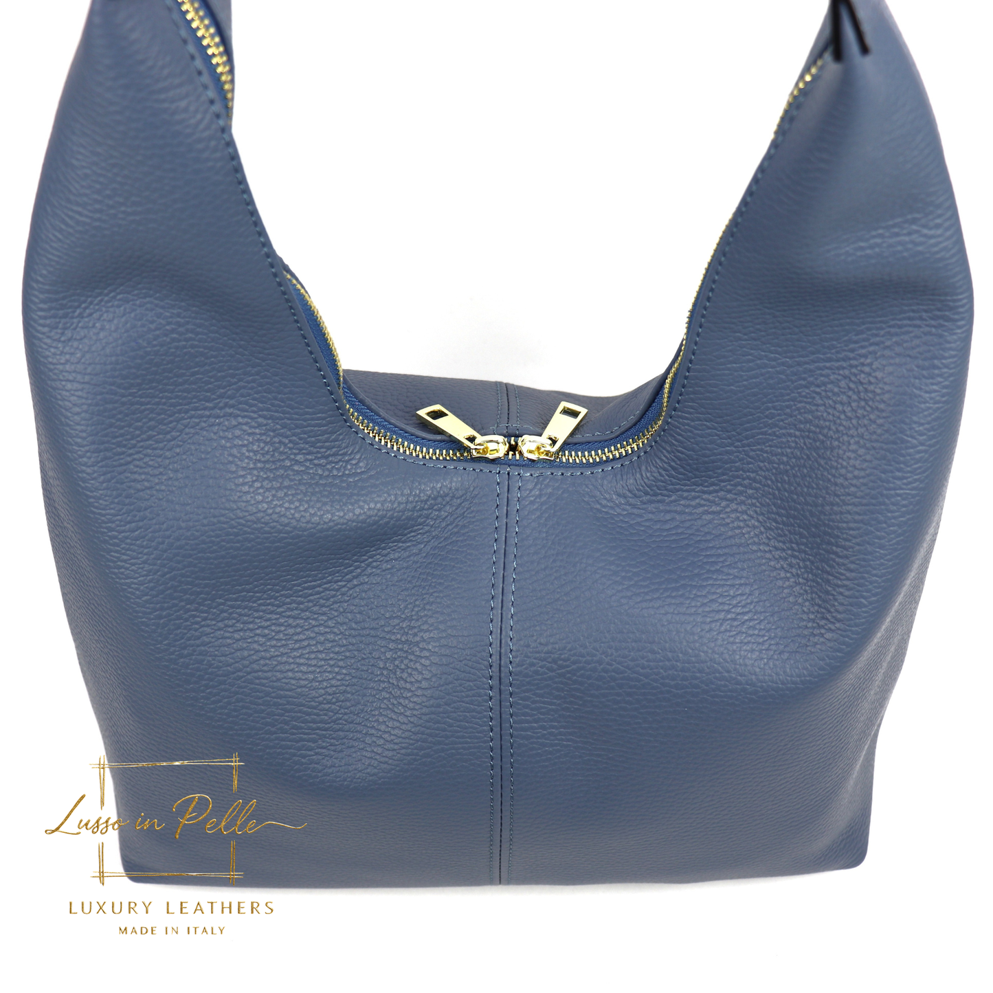 Structured Shoulder Bag with Gold Hardware