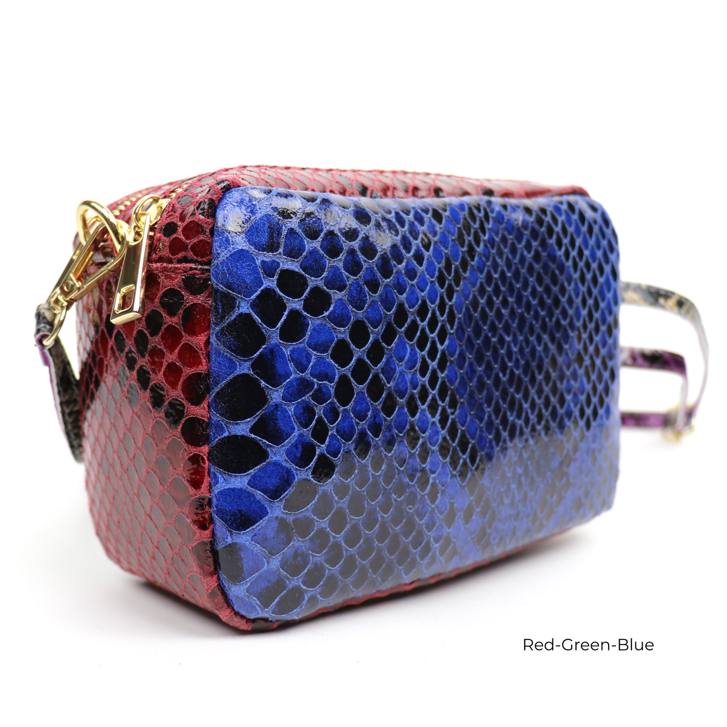 Snake Print Multi-Colour Crossbody Bag – Genuine Italian Leather