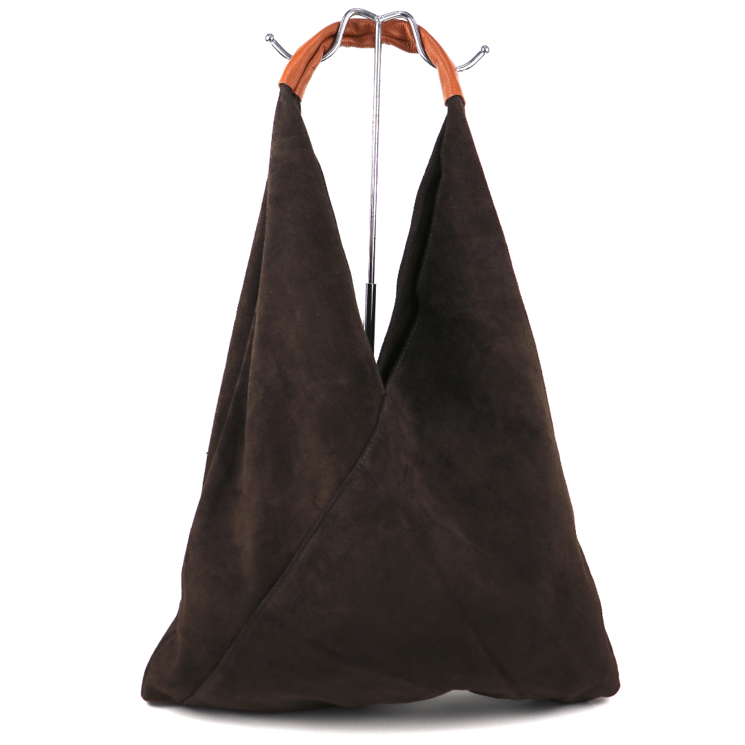 Large Genuine Italian Suede Tote Bag