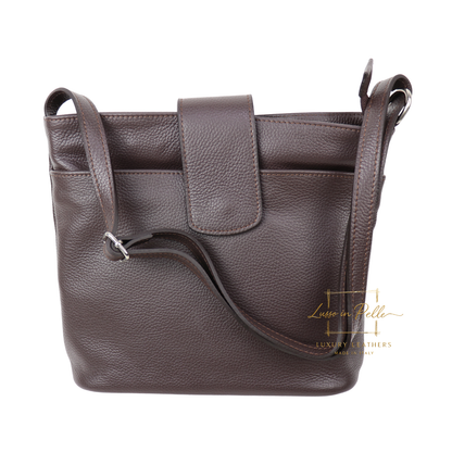 Italian Leather Shoulder/Crossbody Bag with Adjustable Straps