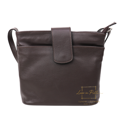 Italian Leather Shoulder/Crossbody Bag with Adjustable Straps