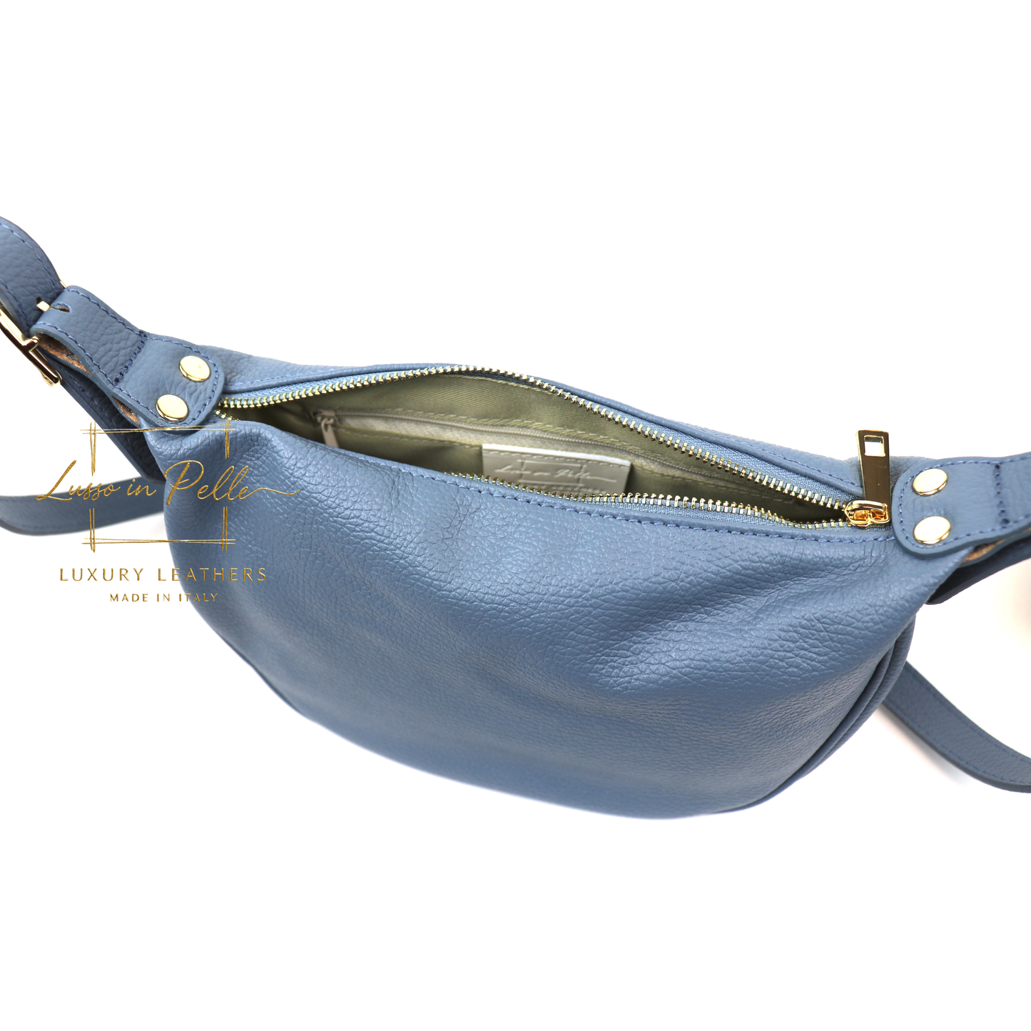 Half Moon Leather Crossbody Bag