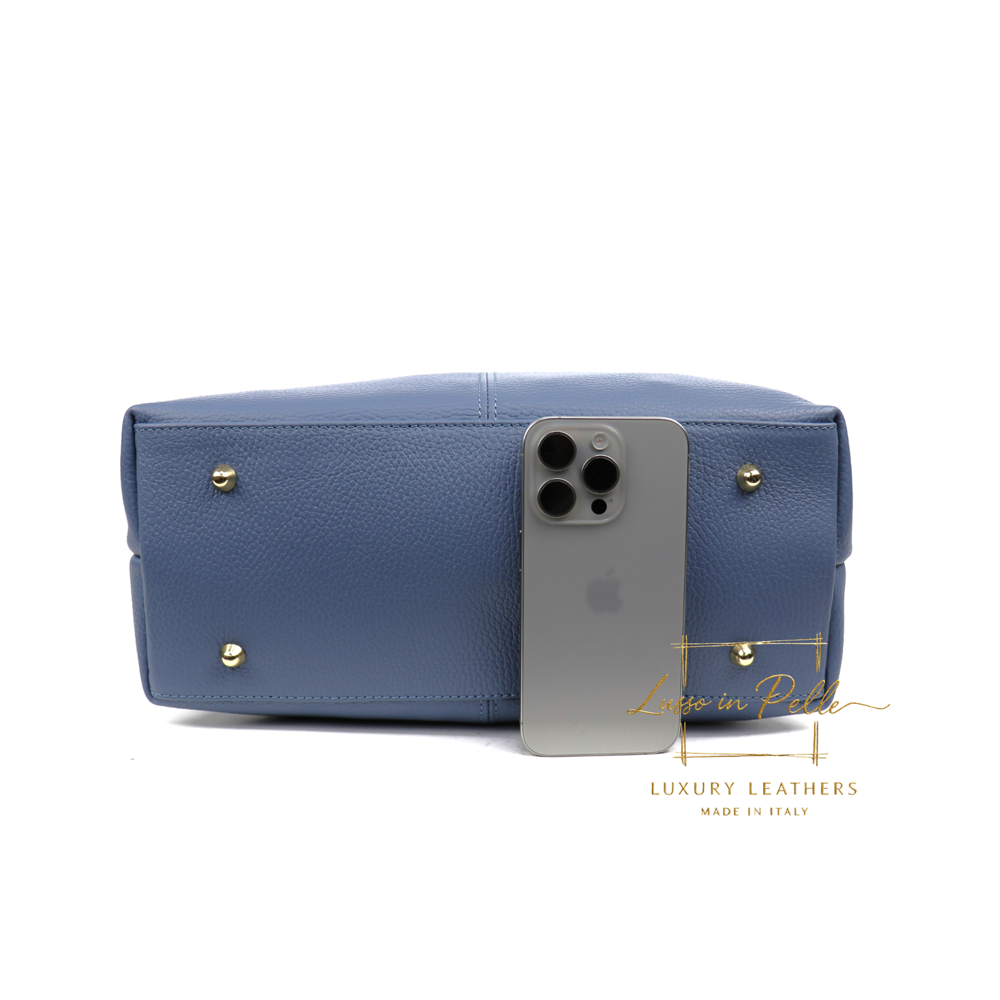 Structured Shoulder Bag with Gold Hardware