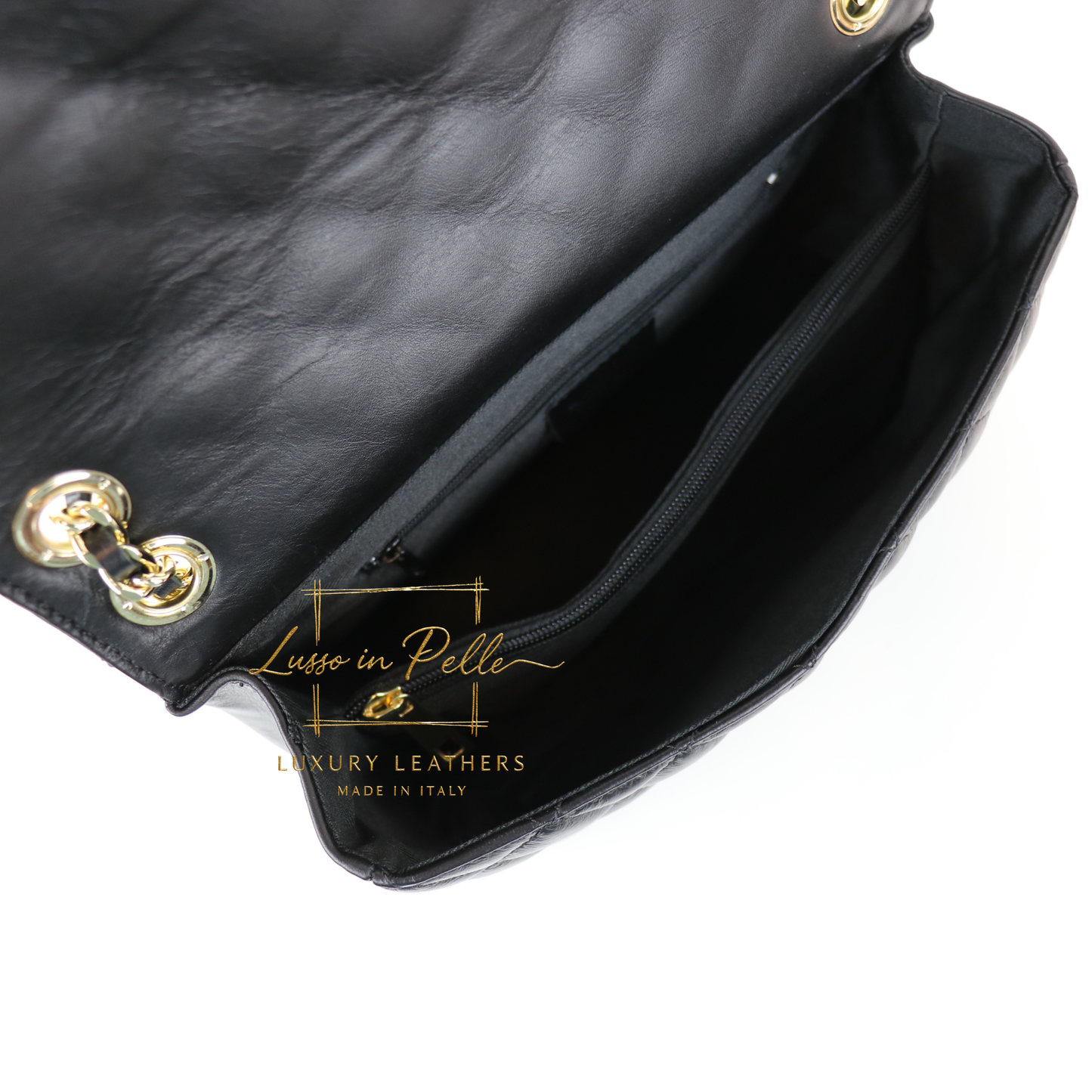 Large Quilted Italian Leather Handbag