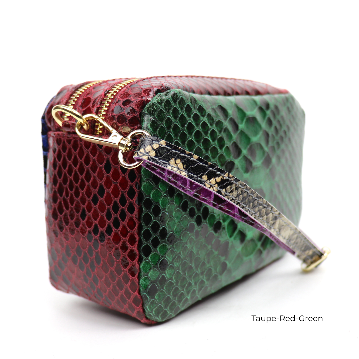 Snake Print Multi-Colour Crossbody Bag – Genuine Italian Leather