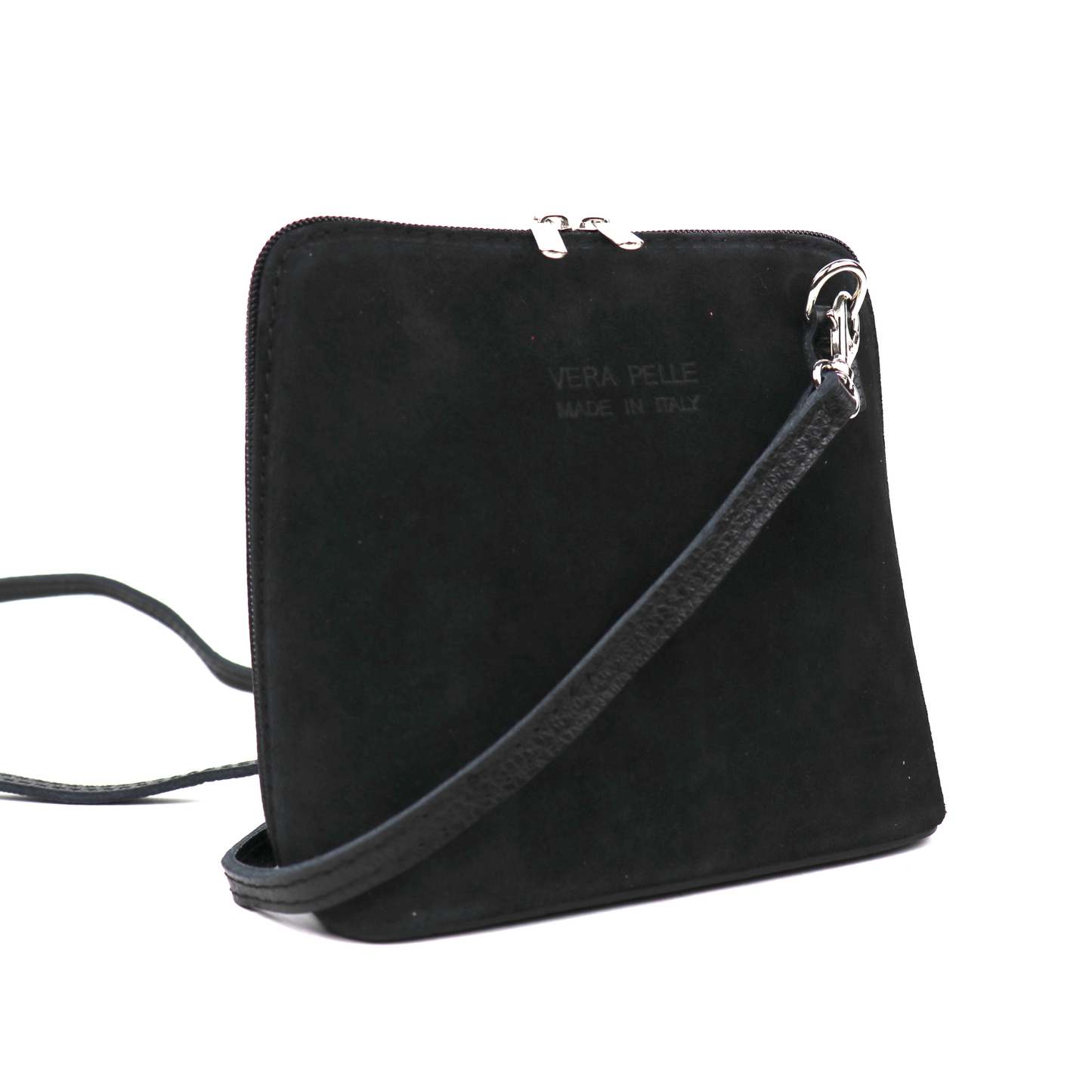 Ella Small Suede Front Grain Leather Handbag with Detachable Straps