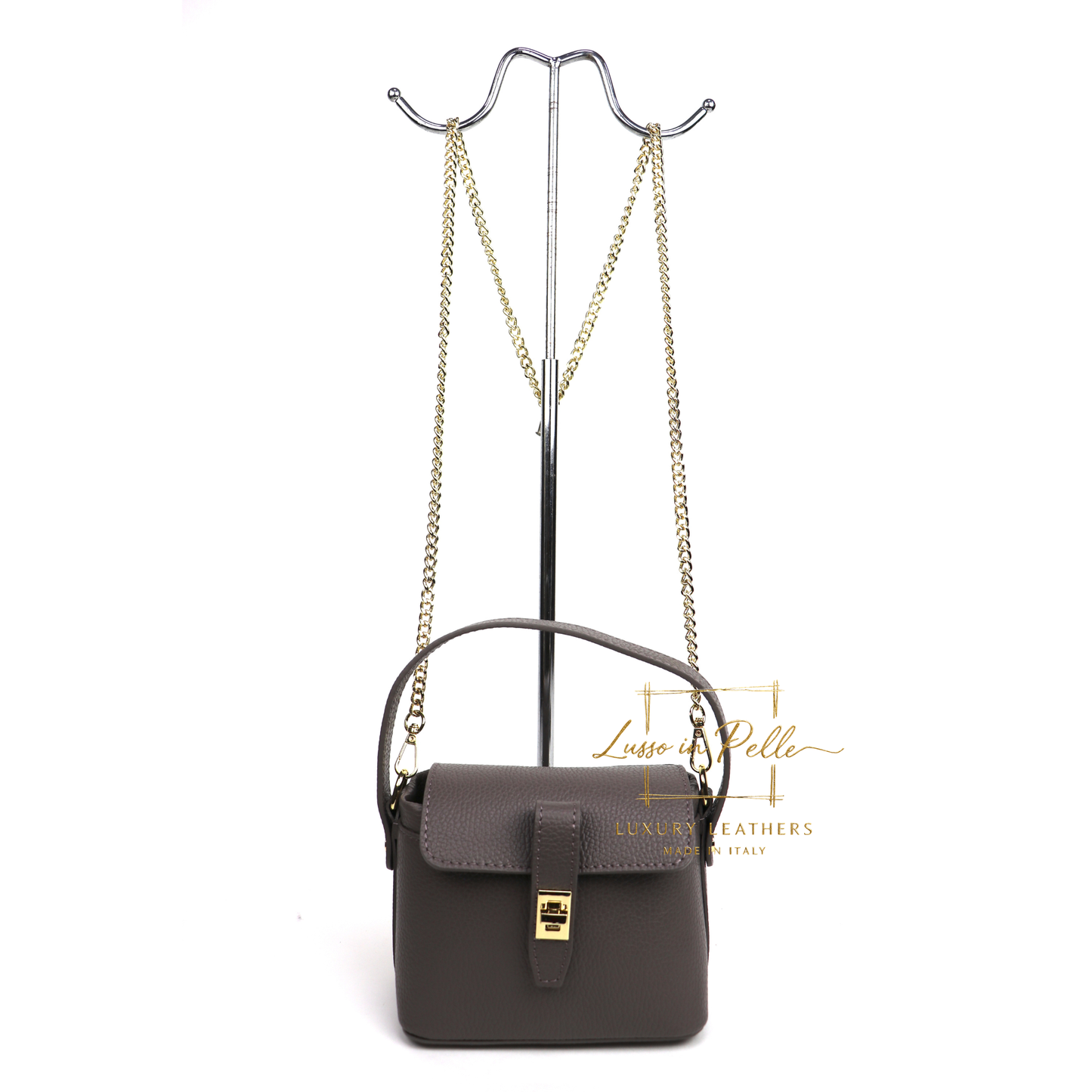Small Top Handle Crossbody Bag – Genuine Italian Leather