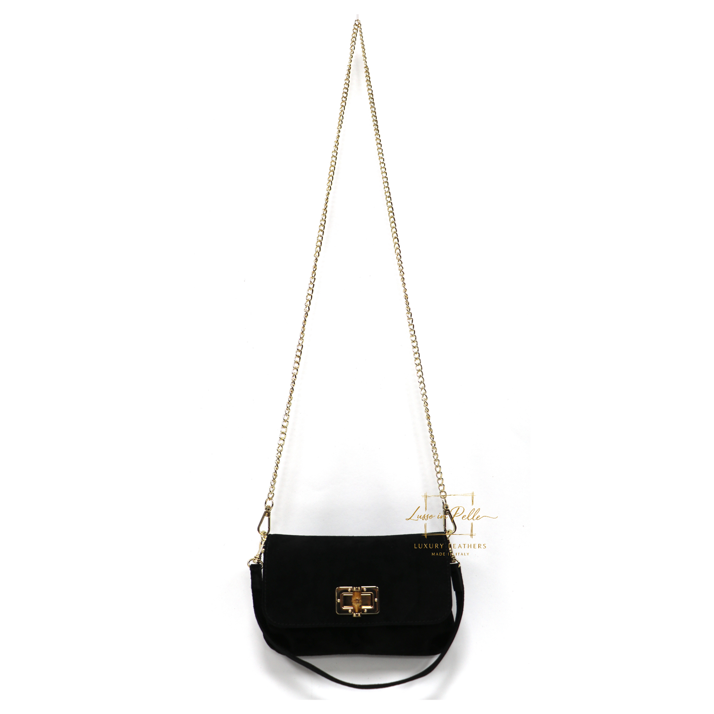 Small Suede Timeless Chic Italian Suede Clutch/Shoulder/Crossbody Bag