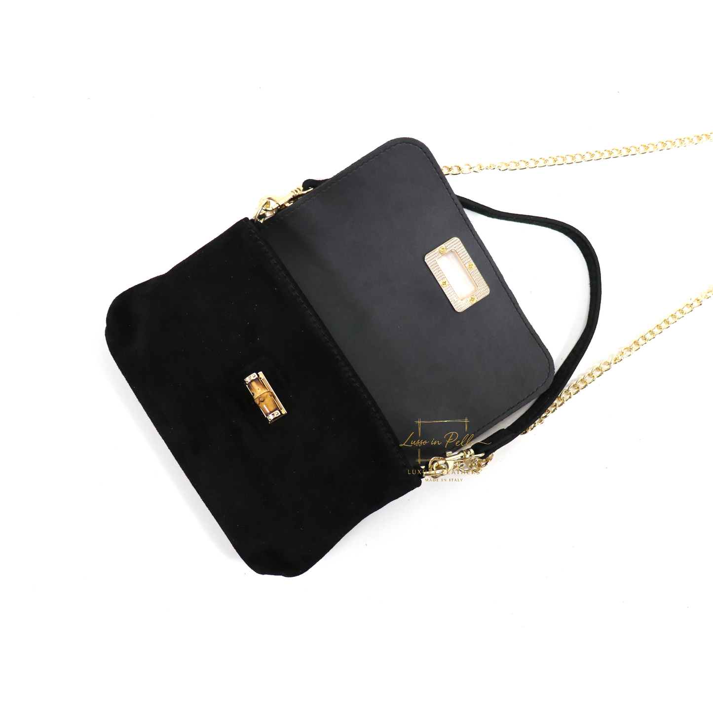 Small Suede Timeless Chic Italian Suede Clutch/Shoulder/Crossbody Bag