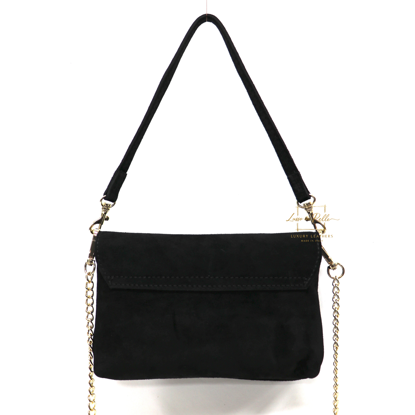 Small Suede Timeless Chic Italian Suede Clutch/Shoulder/Crossbody Bag