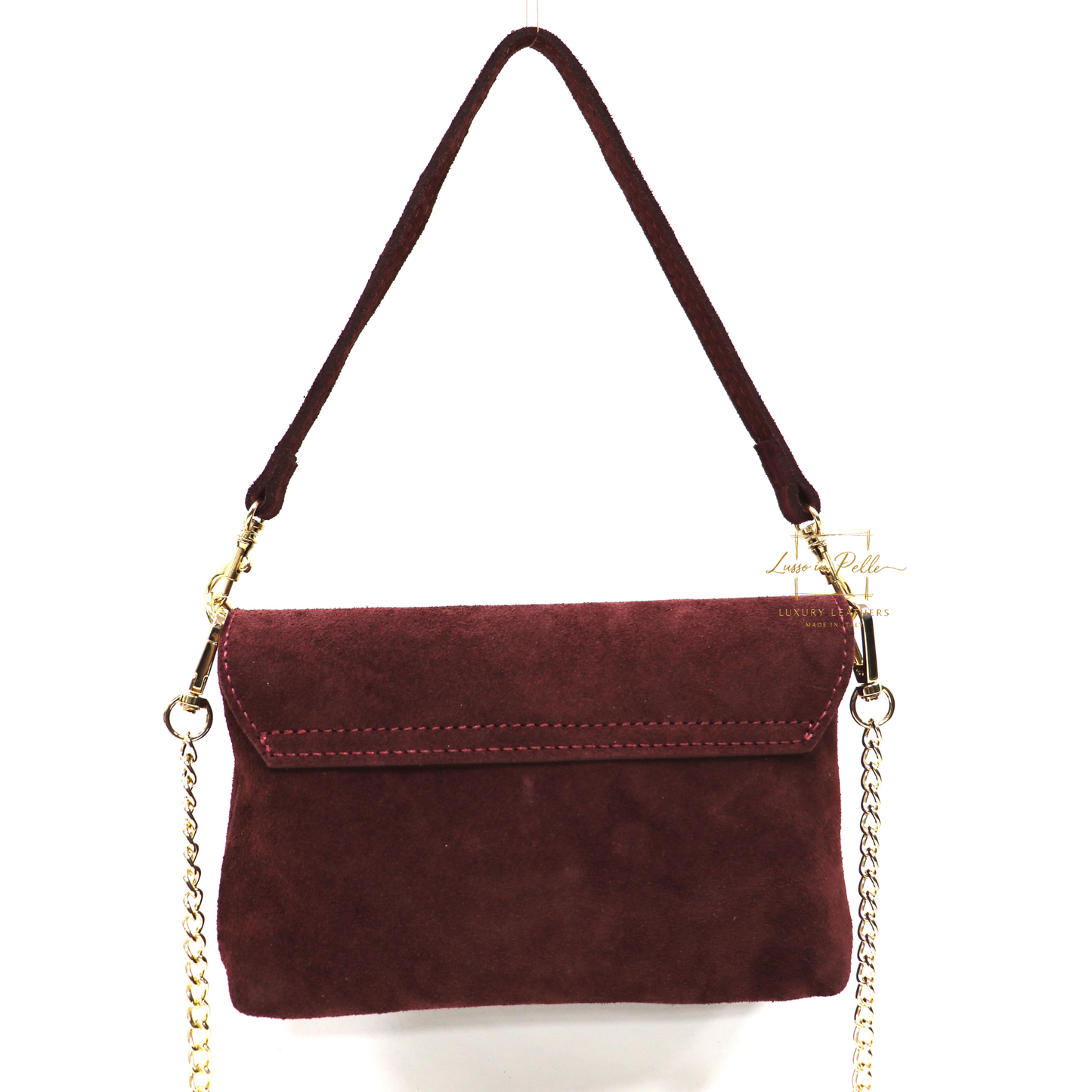 Small Suede Timeless Chic Italian Suede Clutch/Shoulder/Crossbody Bag