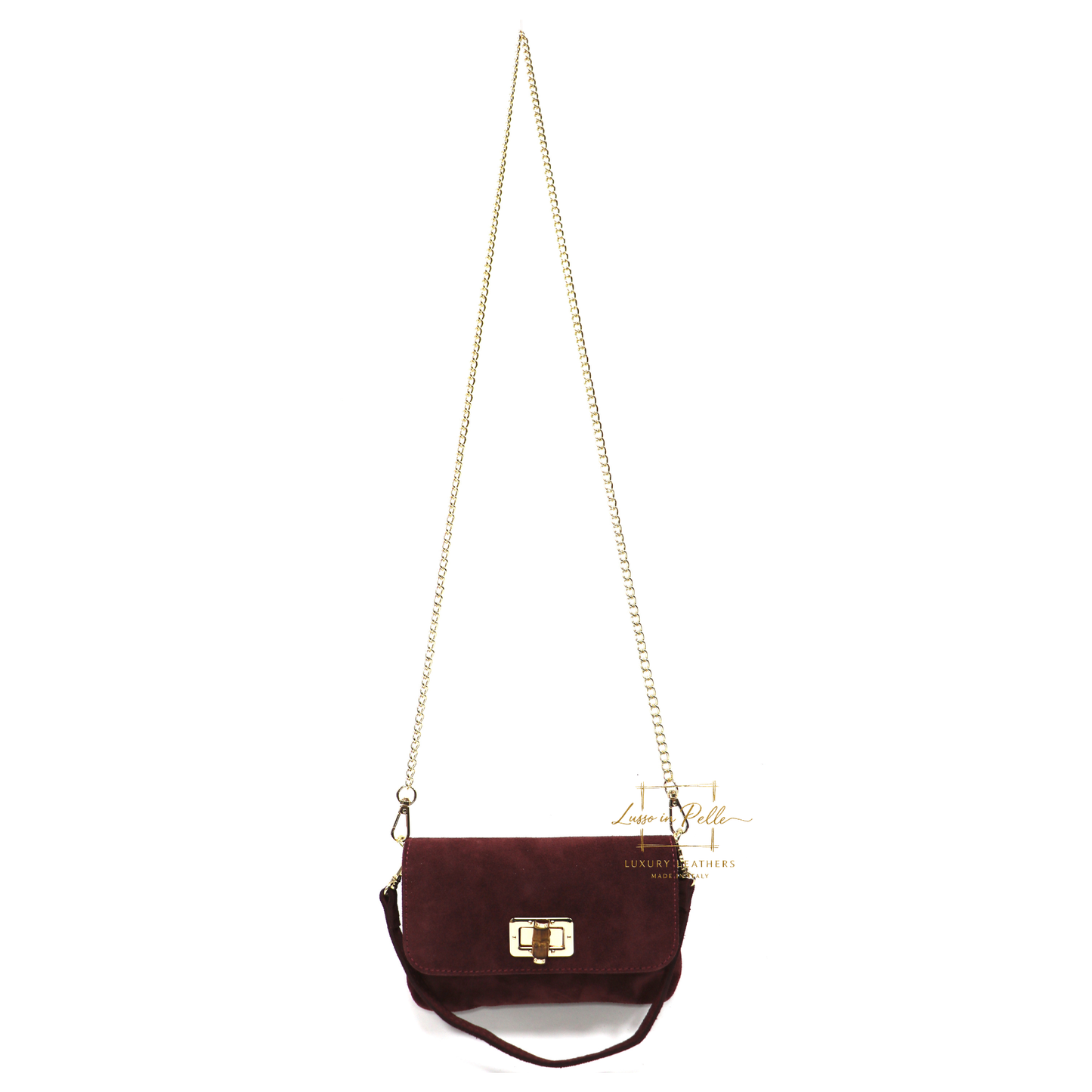 Small Suede Timeless Chic Italian Suede Clutch/Shoulder/Crossbody Bag