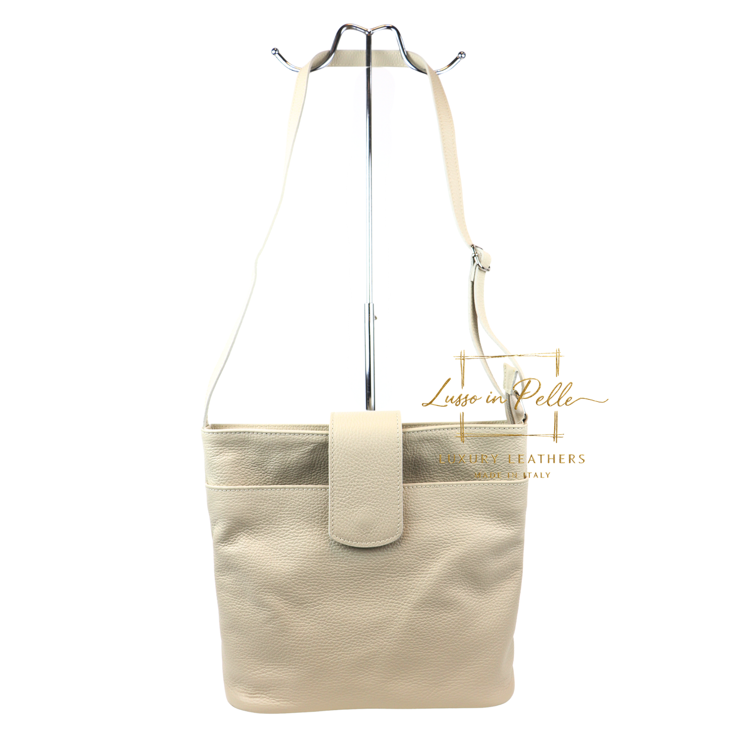 Italian Leather Shoulder/Crossbody Bag with Adjustable Straps