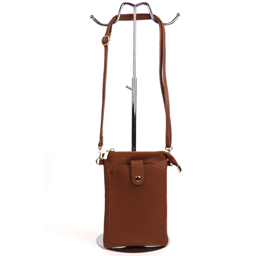 Leather Crossbody Travel Phone Bag