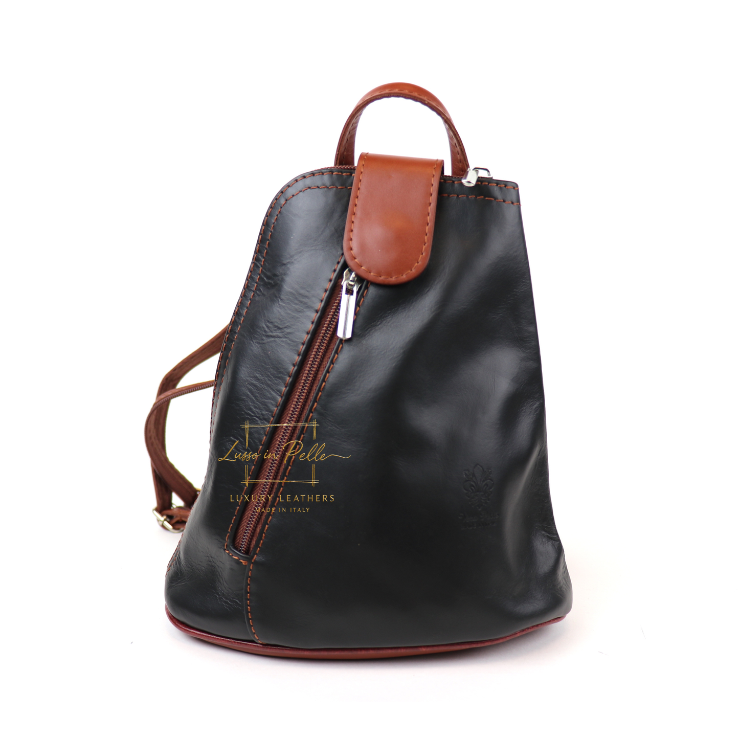 Small Vera Pelle Italian Soft Leather Backpack