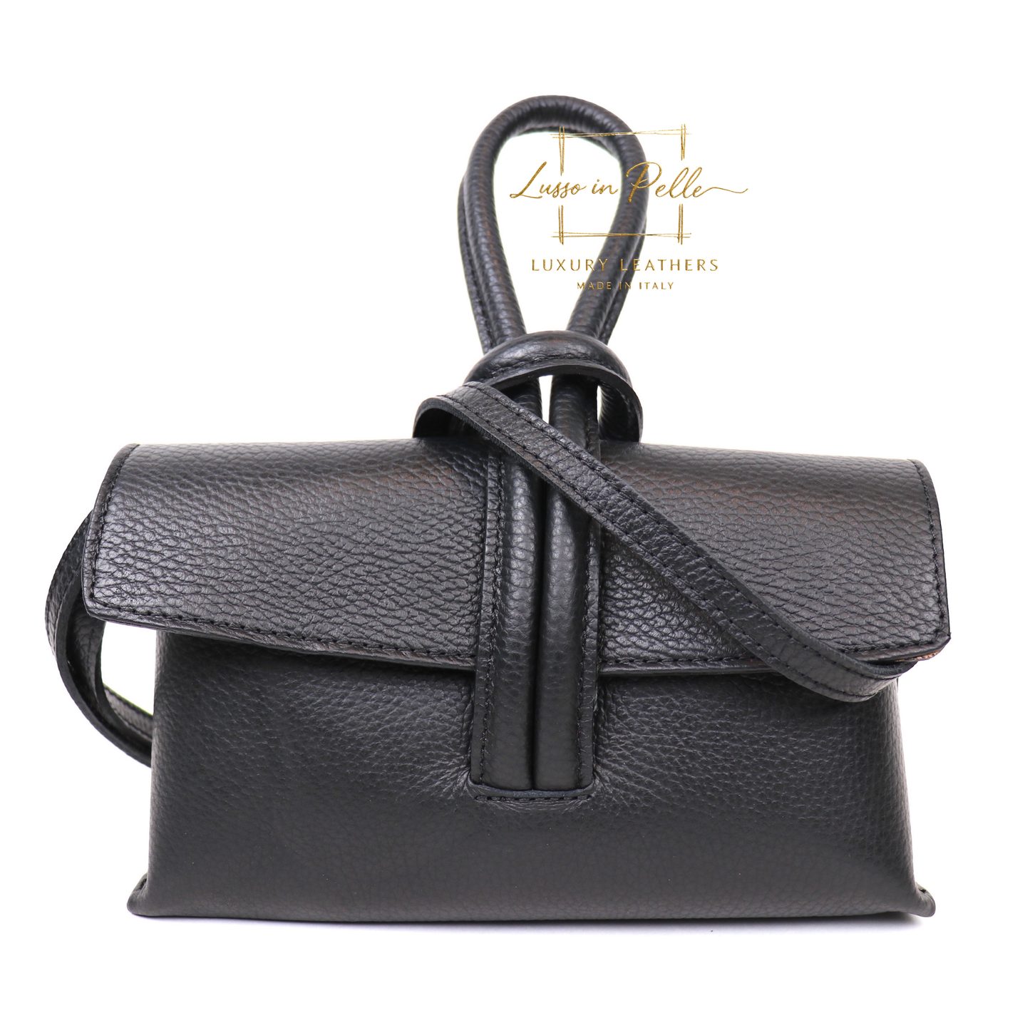 Rose Italian Versatile Leather Bag - Wrist Bag - Clutch Bag