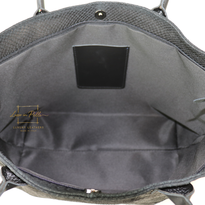 Suede Snake Print Two Style Large Shopper Bag