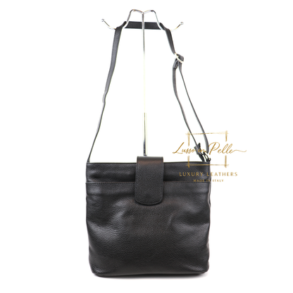 Italian Leather Shoulder/Crossbody Bag with Adjustable Straps