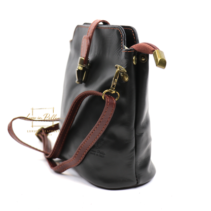 Vera Pelle Leather Crossbody Bag