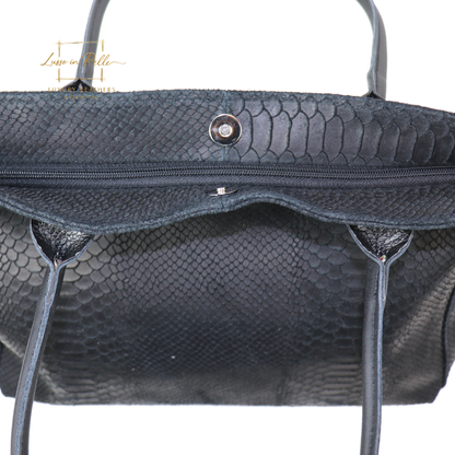 Suede Snake Print Two Style Large Shopper Bag