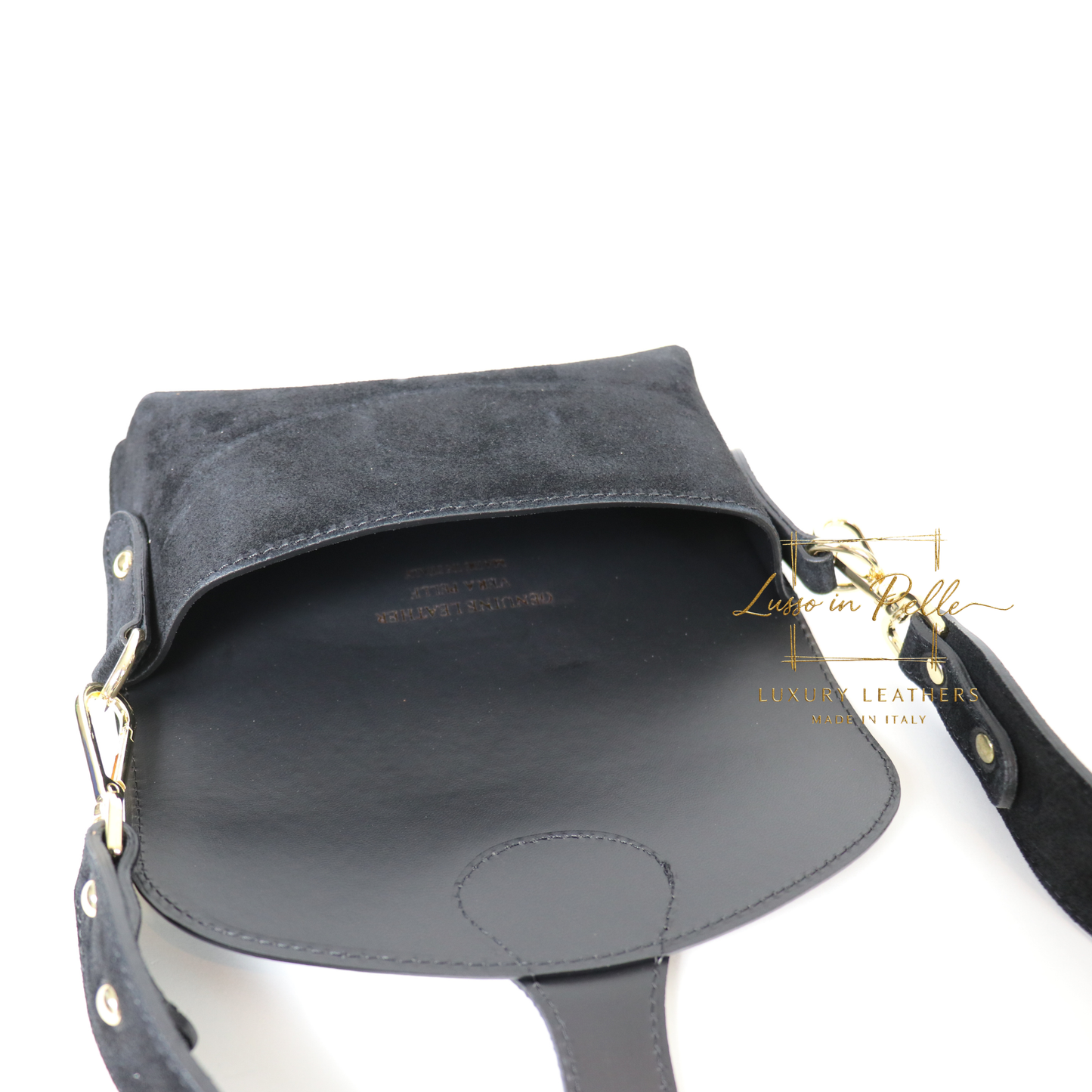 Small Suede Crossbody Bag with Wide Adjustable Strap
