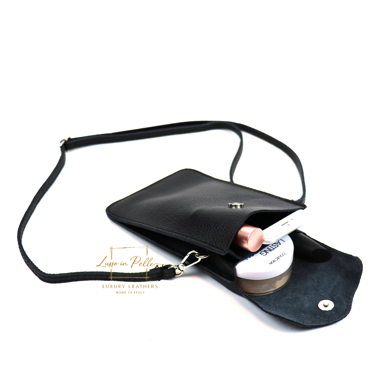 Minimalist Genuine Leather Crossbody Phone Bag