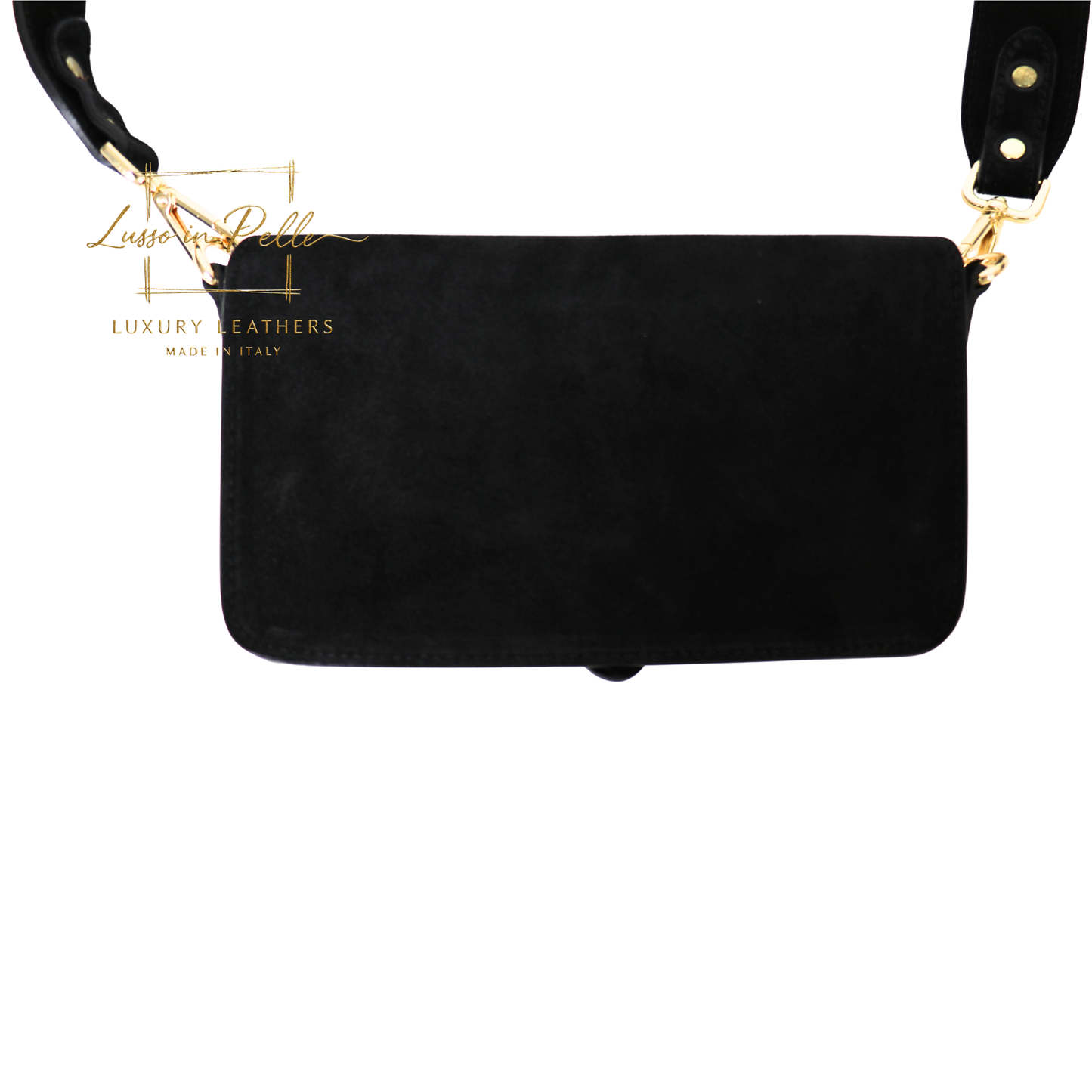 Small Suede Crossbody Bag with Wide Adjustable Strap