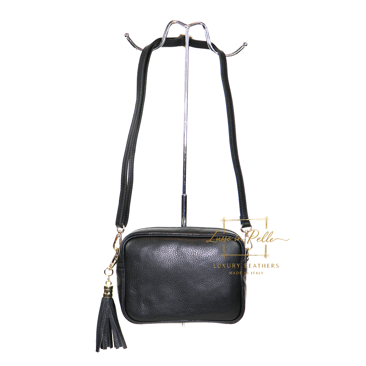 Sierra Genuine Italian Pebbled Leather Box Handbag