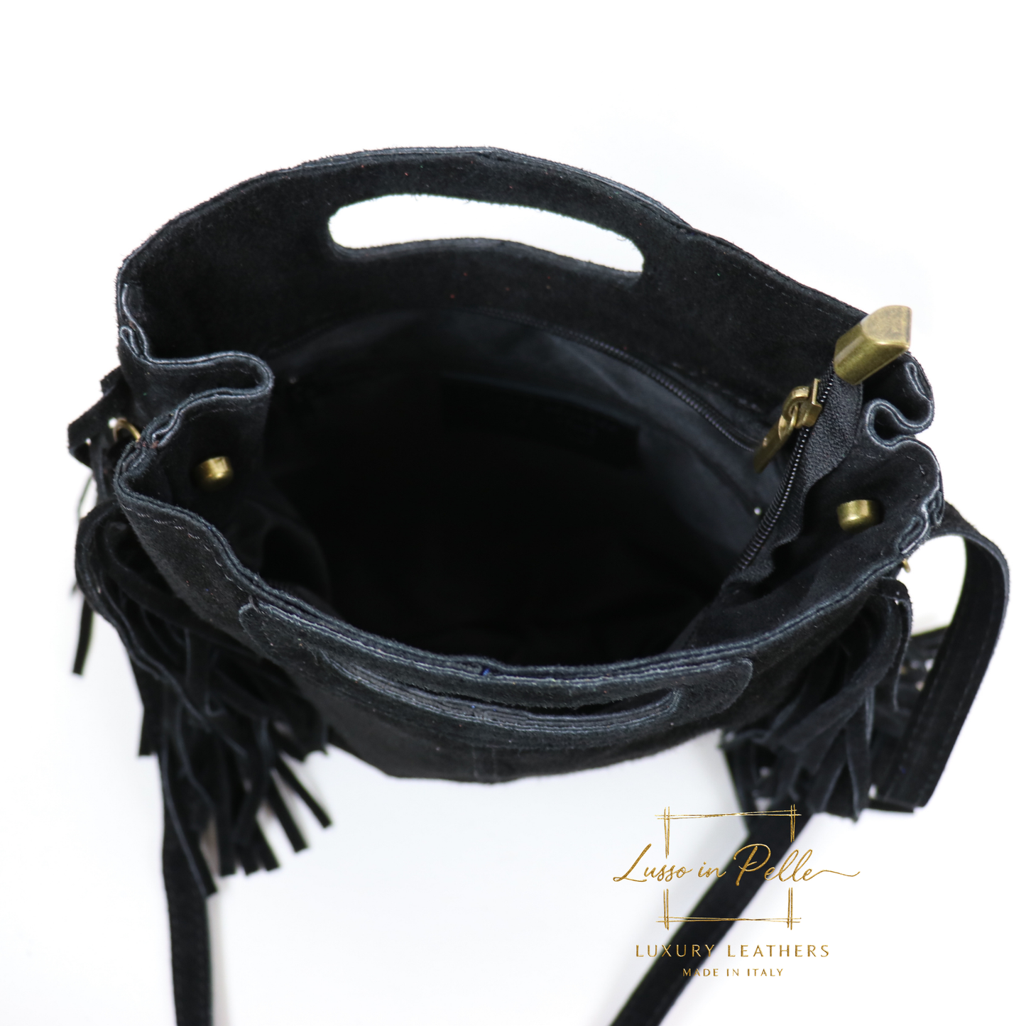 Suede Boho Tassel Crossbody Bag with Adjustable Detachable Straps