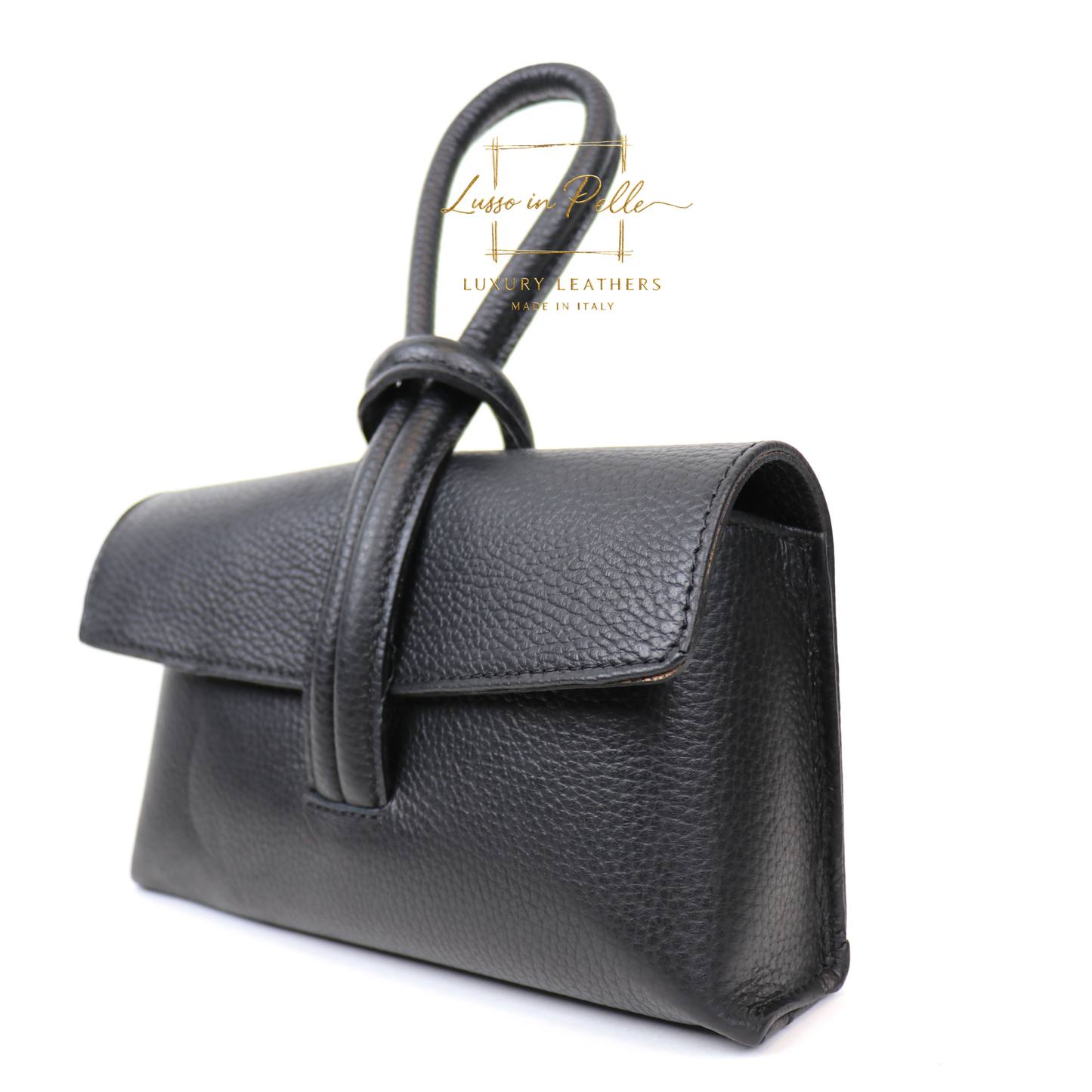 Rose Italian Versatile Leather Bag - Wrist Bag - Clutch Bag