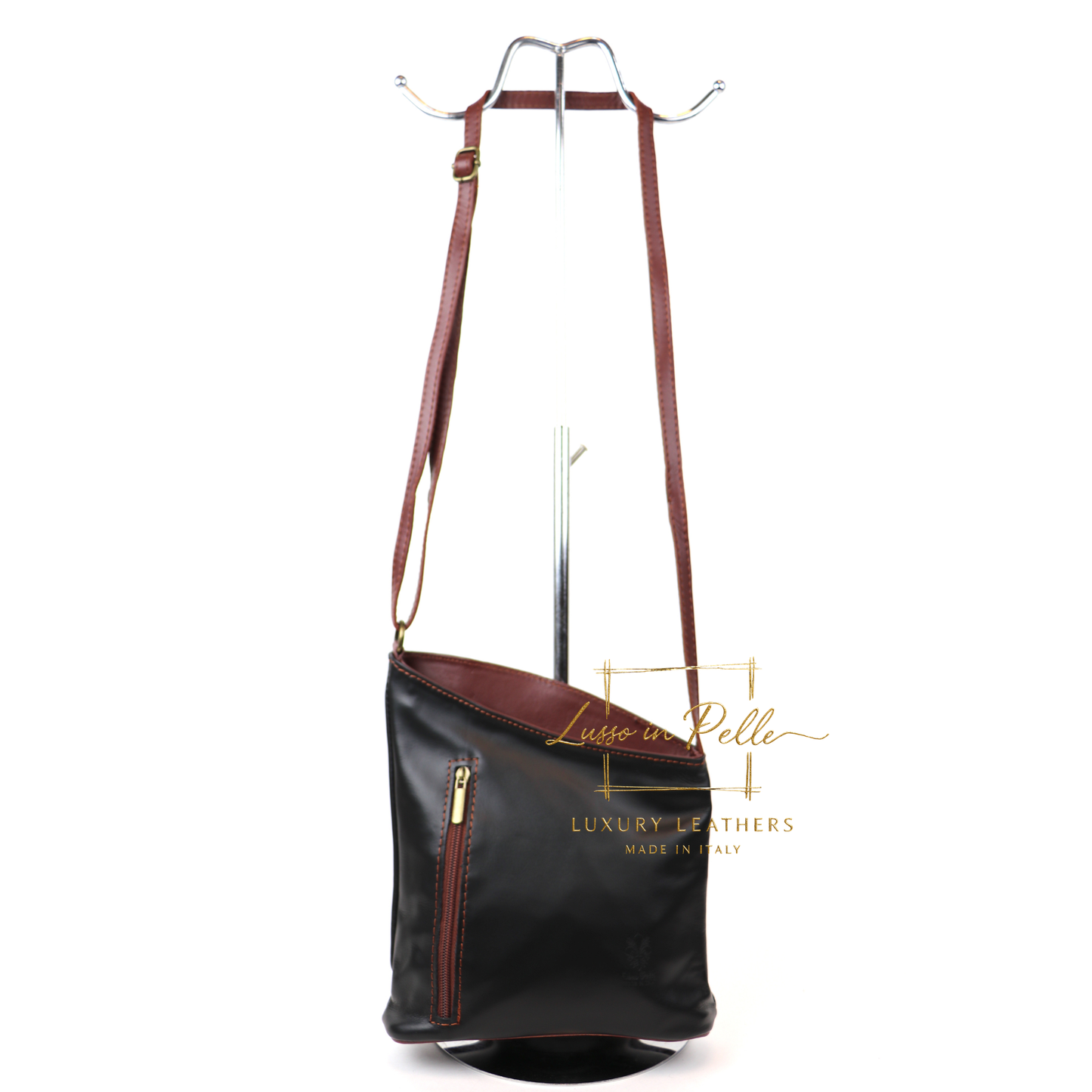 Genuine Soft Italian Leather Crossbody Messenger Handbag