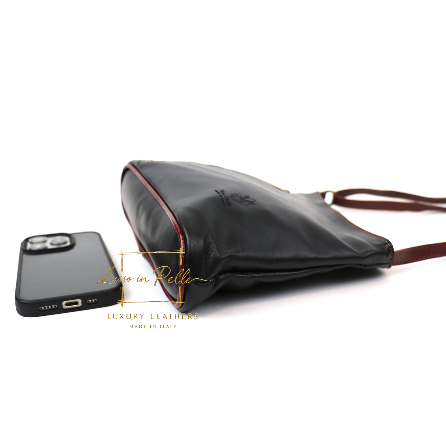 Genuine Soft Italian Leather Crossbody Messenger Handbag