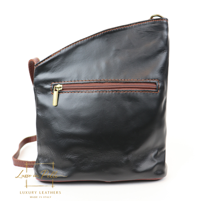 Genuine Soft Italian Leather Crossbody Messenger Handbag