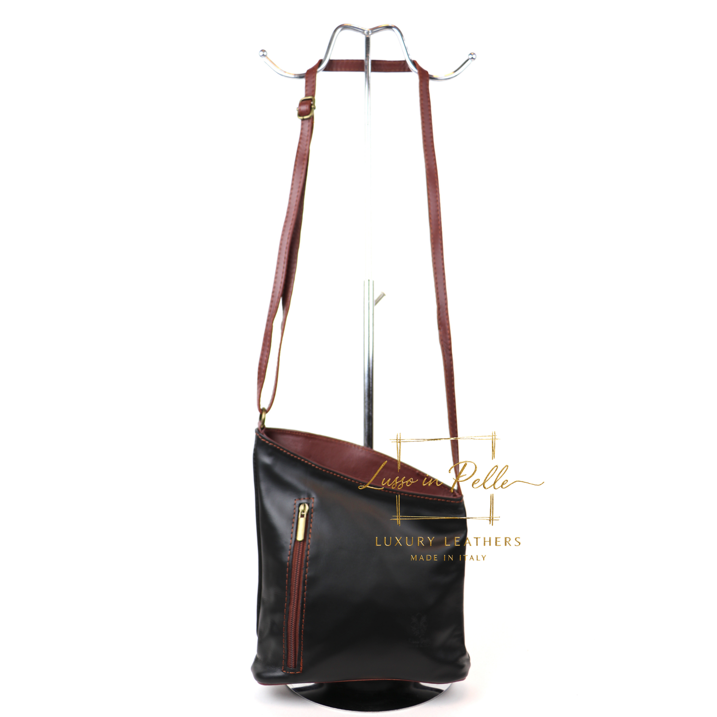 Genuine Soft Italian Leather Crossbody Messenger Handbag