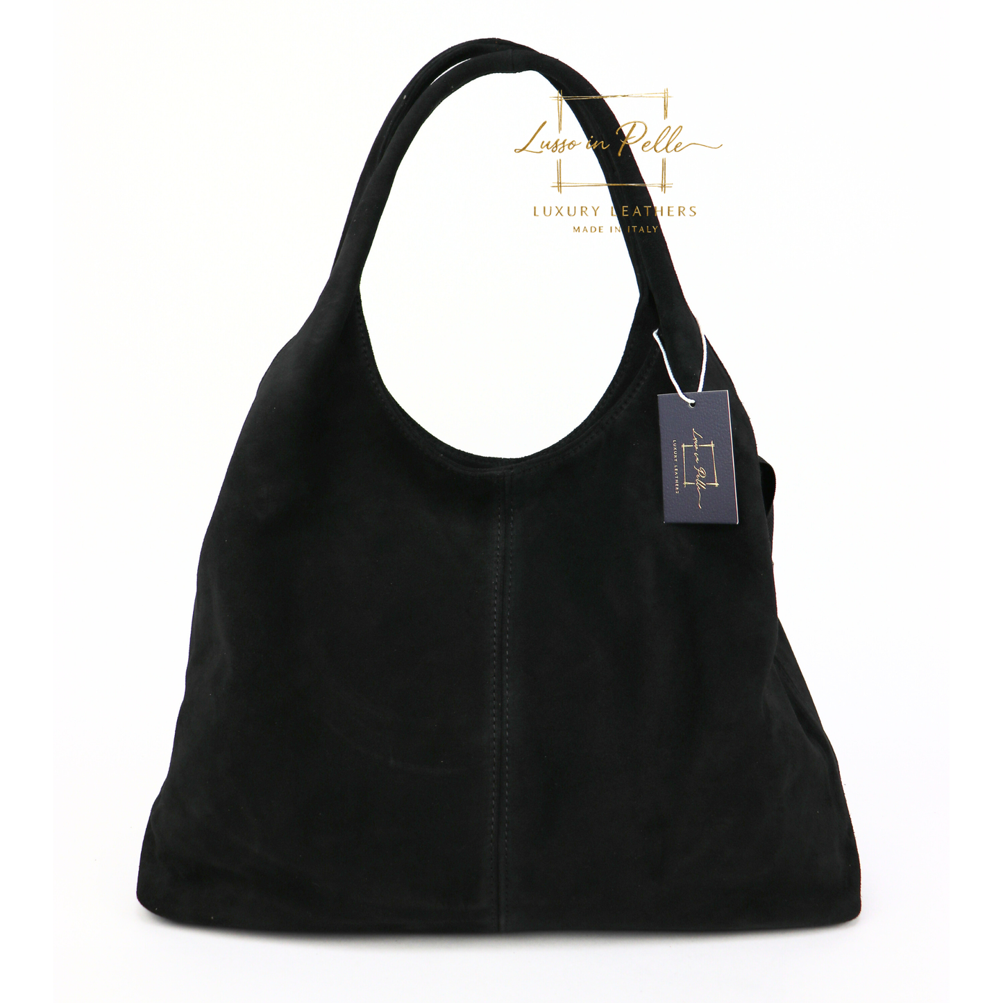 Lusso Large Double Handle Suede Shoulder Tote
