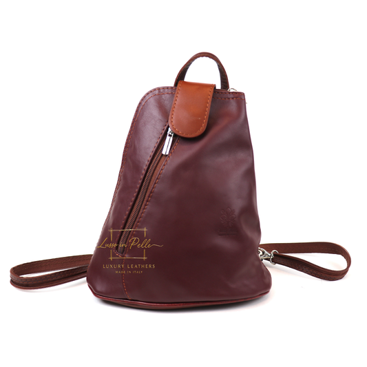 Small Vera Pelle Italian Soft Leather Backpack