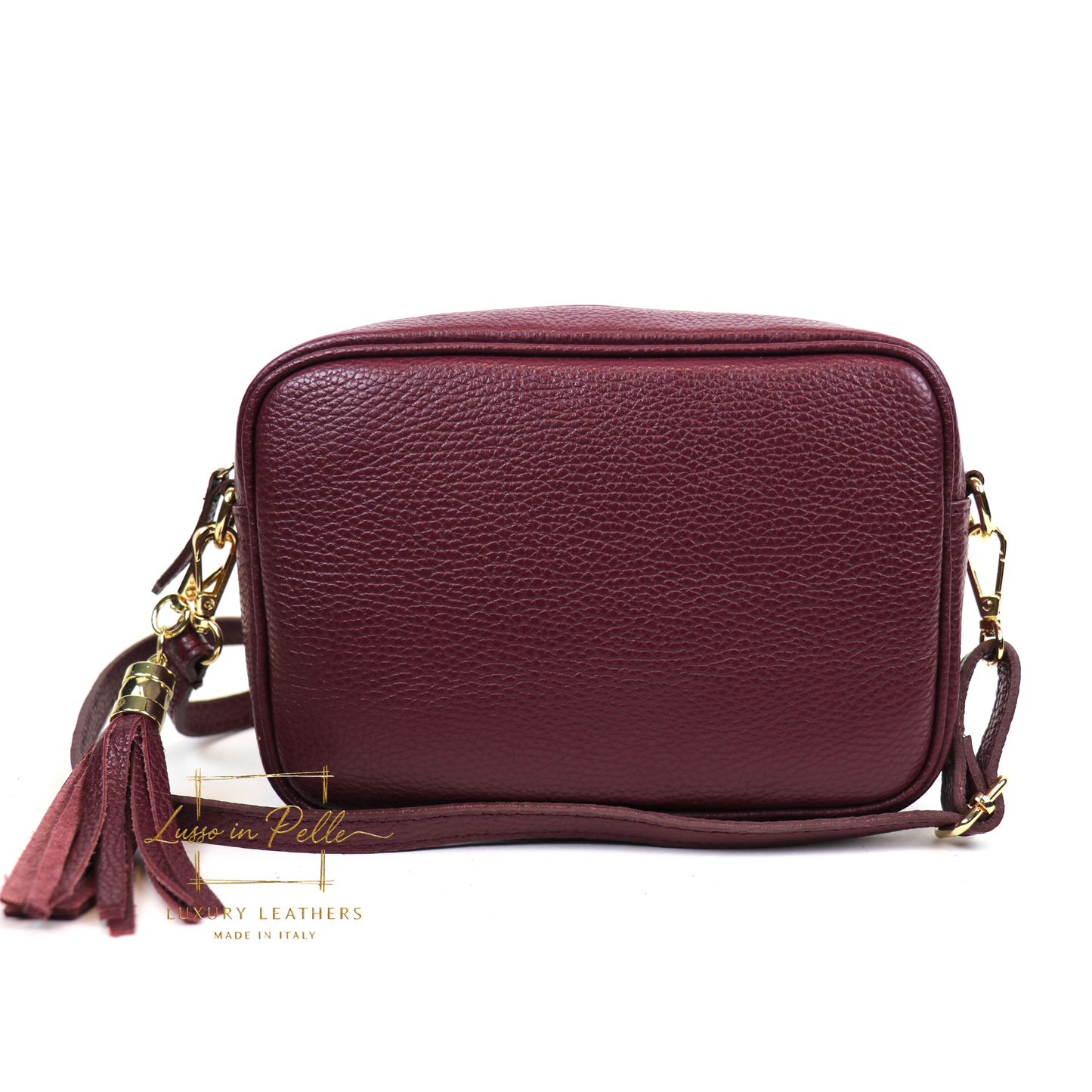 Sierra Genuine Italian Pebbled Leather Box Handbag