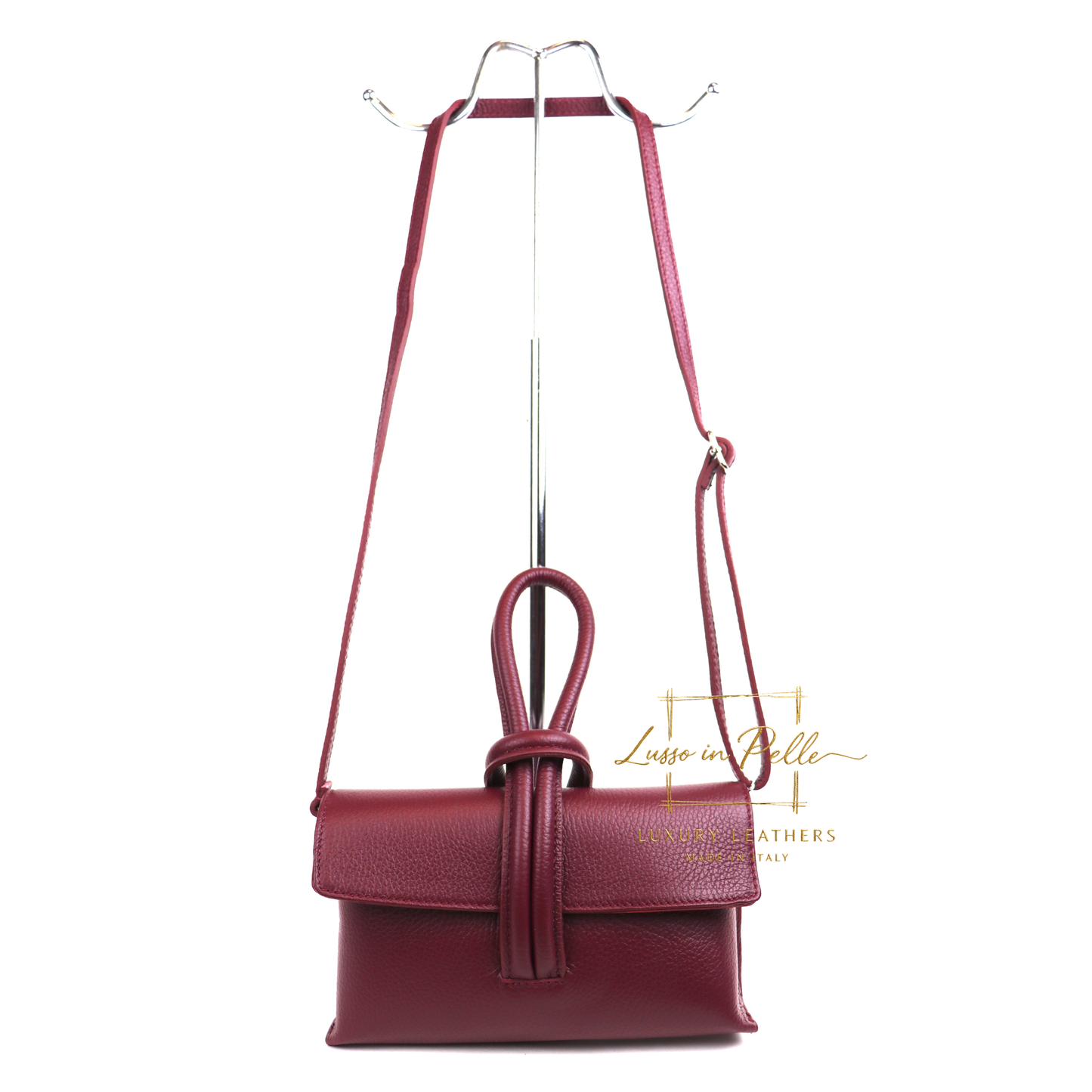 Rose Italian Leather Versatile Leather Bag - Wrist Bag - Clutch Bag