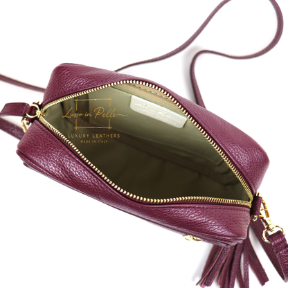 Sierra Genuine Italian Pebbled Leather Box Bag